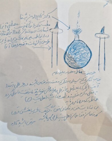 دستنویس مراجعه از قم به دکتر سید علی موسوی 
